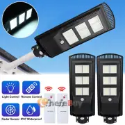 2X Solar Wall Lights Pathway Motion Sensor 250W LED Bulb Outdoor Lamp Waterproof