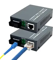 Fiber Ethernet Media Converter,Gigabit Fast Ethernet Speed Single Mode Converter - LC Transceiver Module, Fiber Media Converter, High-Performance Networking Solution