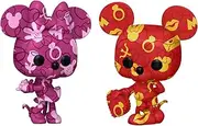 Funko PoP! Disney - Artist Series Mickey Mouse & Minnie Mouse Vinyl Figure 2-Pieces Pack, 10 cm Height