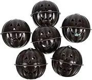 WOONEKY 6PCS Rustic Jingle Bells for DIY Crafts Halloween Home Decor and Seasonal Celebrations Charming Hanging Ornaments for Doors Walls and Trees