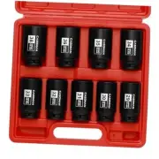 large socket set 1/2- Inch Drive Deep Spindle Axle Nut Impact Socket Set, 6