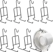 8 Pcs Tea Cup and Saucer Display Stand Metal China Teacup Holder Rack Saucer Org