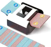 Generic Automatic Card Shuffler, 1-2 Deck Poker Card Shuffler - One-Press, Quiet, Rechargeable, Portable for UNO, Blackjack, Bridge, Skip-Bo, Phase 10
