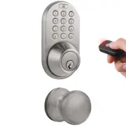 XFK02SN Digital Deadbolt Door Lock Passage Knob Combo Keyless Entry via Remote C