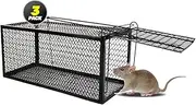 [SAS Pest Control] 3PK Rat Cage Trap Reusable Indoor/Outdoor Poison Free 24cm