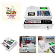 CR180 Electronic Cash Register, Steel Cash Drawer, Compact Design, White