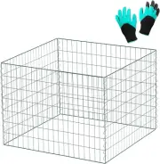 MIZAMU Wire Compost Bin Ð Heavy-Duty Garden Accessory with Claw Gardening Gloves