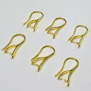18K Golds FIlled Jewelry Making Beads Findings Smooth Pinch Bail Earring Wire