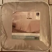 LUSH DECOR RUFFLE SKIRT BEDSPREAD SHABBY CHIC FARMHOUSE STYLE TWIN 2 PIECE SET