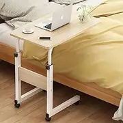 Adjustable Overbed Bedside Table with Wheels, Mobile Laptop Computer Table, Sofa Side End Bedside Table, Bed Food Snack Tray Stand (Size : C)