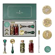 Wax Seal Stamp Set, Wax Seal Kit with Melting Spoon, Replaceable Stamp Heads,...