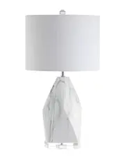 JONATHAN Y 25.5in Oslo White Table Lamp