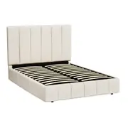 Artiss Bed Frame Double Queen Size Beige TETTE