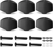 Jiozermi Metal Black Guitar Tuning Peg Buttons, Square Shape Tuning Key Button Heads Tuners Machine Handle for Folk Electric and Acoustic Guitar, Pack of 6
