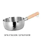 Saucepan with Wood Handle Cookware Long Handle Universal Stoves Milk Pot