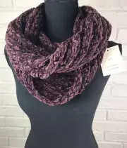 Lauren Conrad Burgundy Soft Acrylic Infinity Scarf Loop- New Winter Purple
