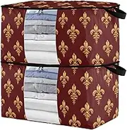 sanluoli 60L 2 Pack Under Bed Boot Storage with Reinforced Handles, clear window Garment Bag Closet Storage