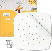 Katbite 8.5 Inch Air Fryer Parchment Paper Liners, 120Pcs Perforated Parchment Paper Sheets, Heavy Duty and Non-Stick Squares for Air Fryer, Steaming Basket, Bamboo Steamer, Cake Pans