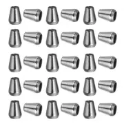 Metal Bell Stopper, 30 Pack Conical Cord Ends Lock Fastener, Gray Black