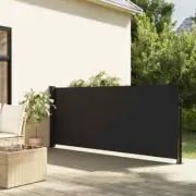 Retractable Side Awning Black 140x300cm Outdoor Shade Blinds Privacy Screen