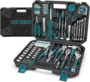GoYwato Professional Filled Tool Box 287 Pieces - Tool Box Filled Tool Set for Household with Ratchet Wrench Socket Pliers Adjustable Wrench Multifunctional Tool Blue