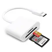 USB C SD Card Reader for iPhone 15/16/MacBook/Mac,Type C Memory Card Adapter,...