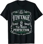 [X.Style] Vintage 2020 Limited Edition 2 Year Old 2nd Birthday Kids ds1451 T-Shirt (S) Black