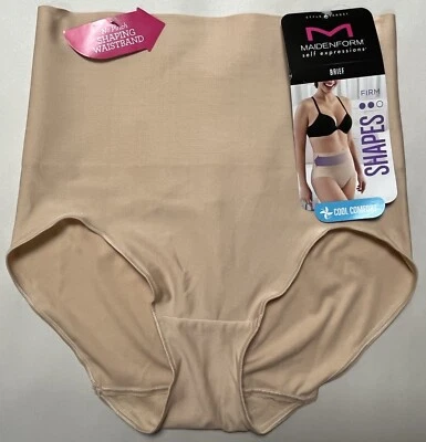 NWT MAIDENFORM SELF EXPRESSIONS NUDE FIRM CONTROL BRIEF SE0051 MEDIUM