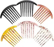 Beatifufu 6Pcs Mixed Fashion Hair Combs for Women Durable Resin Hair Accessories for Fine Hair Styling and Decoration for Everyday Use and Special Occasions