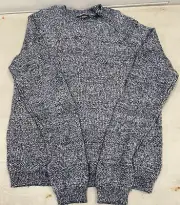 Buffalo David Bitton Mens Pullover Sweater M Blue Long Sleeves Crew Neck NWT
