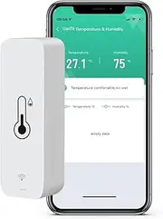 Zauzau Zigbee Temperature Humidity Sensor Tuya WiFi Indoor Thermometer APP Remote Monitor Compatible with Alexa Google Assistant