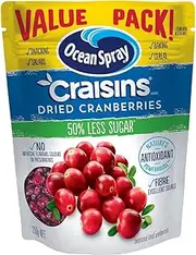 Ocean Spray Craisins Dried Cranberries 50 Percent Less Sugar, 250 g