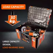 Large Tool Storage Organizer Box Portable METAL BUCKLE PLASTIC TOOL BOX