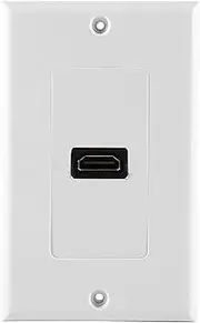 tunghey HDMI Wall Plate HDMI Wall Charger Outlet Mount Socket Face Plate Panel Cover, HDMI Port for Wall Face Plate Plug Insert Panel Cable Mount Socket (1hdmi)