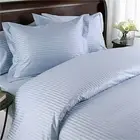 1200 Thread Count 100% Egyptian Cotton Bed Sheet Set,1200 TC, QUEEN, Blue Stripe