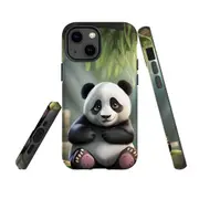 For iPhone 13 mini Tough Protective Cover, Happy Panda