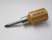 NOS! STANLEY No. 2 PHILLIPS STUBBY WOOD HANDLE SCREWDRIVER, #2712, USA, RARE!