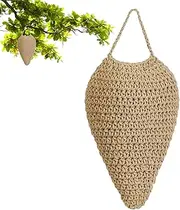 Woven Crochet Wasp Nest Decoy | Fake Wasp Nest - Hornet Deter Decoration, Artificial Hangable Hive for Outdoor Patio Garden Orchard Use