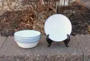 6 Corelle Dark Blue Rim Cereal Soup Bowls Ocean Blues Fusion Cobalt True Blue?