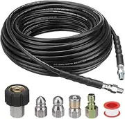 5800 PSI Sewer Jetter Nozzles Kit Pressure Washer Drain Cleaning Hose