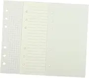 SHOWERORO Notebook Insert Paper Planner Refills Binder Refills Lined Notepad Paper White