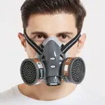 308 防毒面具化學呼吸器,用於噴漆防護面罩,帶過濾安全護目鏡可重複使用可水洗
