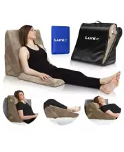 Lunix LX6 Wedge Pillow Set | Brown | 3 Pieces - NEW