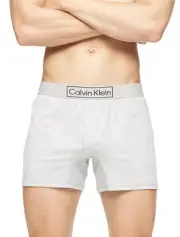 Calvin Klein Men's Reimagined Heritage Slim Boxer, Grey Heather