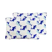 Sharks 2-Piece Microfiber White Pillowcase Pair