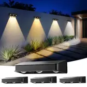Solar Fence Lights, 1200 mAh Solar Wall Lights Outdoor Waterproof IP65 led fo...