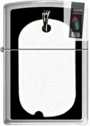 Zippo CM403 combat dog tags RARE Lighter + FLINT PACK
