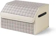 Car Trunk Organizer, Leather Car Trunk Organizer with Handles for Car Storage, Trunk Organizers and Storage, Car Trunk Organizer Keeps its Shape(White)