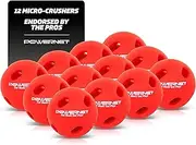 PowerNet Micro Crushers Limited Flight Training Baseballs 12 PK | Batting Practice Ball for Pre-Game Warm Ups and Hitting Drills | Better Eye Coordination for Speed & Power