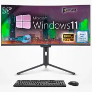 Aio All IN One I7 34 " Curved FHD Windows 11 8gb 120gb Gaming Computer Editing